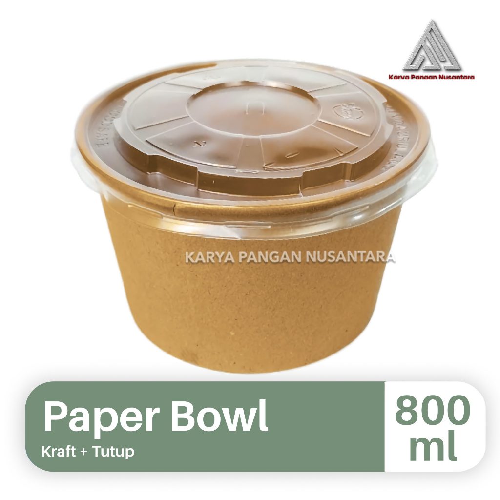PAPER BOWL KRAFT 27OZ PAPER BOWL COKLAT 800ML MANGKOK KERTAS KRAFT PCS