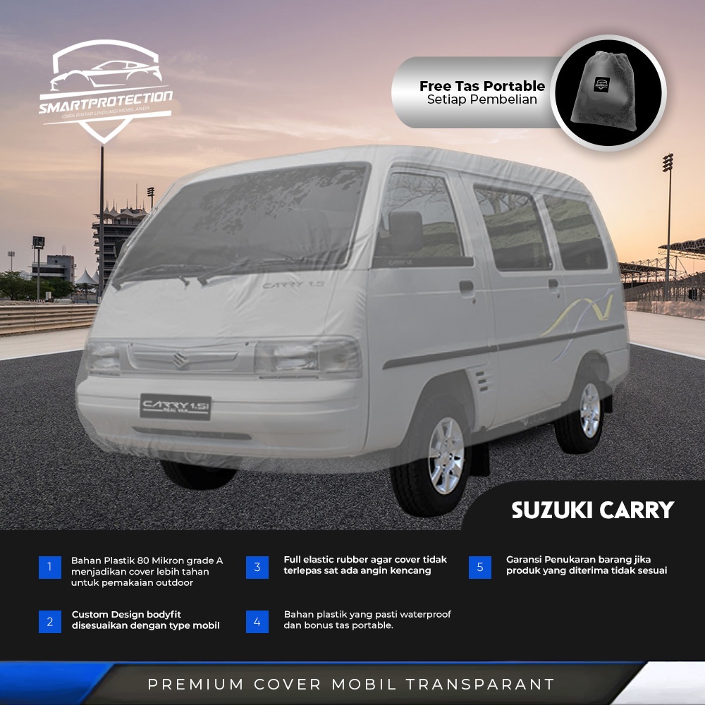 Cover Mobil / Selimut Mobil Suzuki Carry Transparan