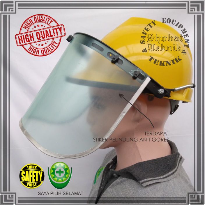 Safety Face Shield Gerinda/Face Shield Bracket Visor untuk Helm Proyek