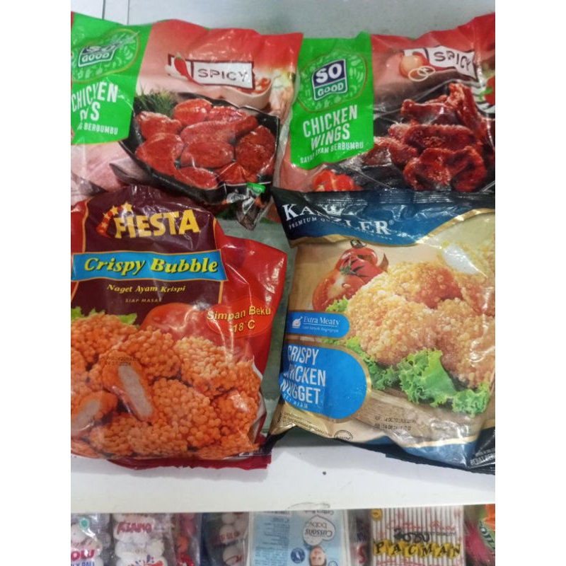 

naget premium kanzler/ spicy wing/ karage/ champ/ sogood