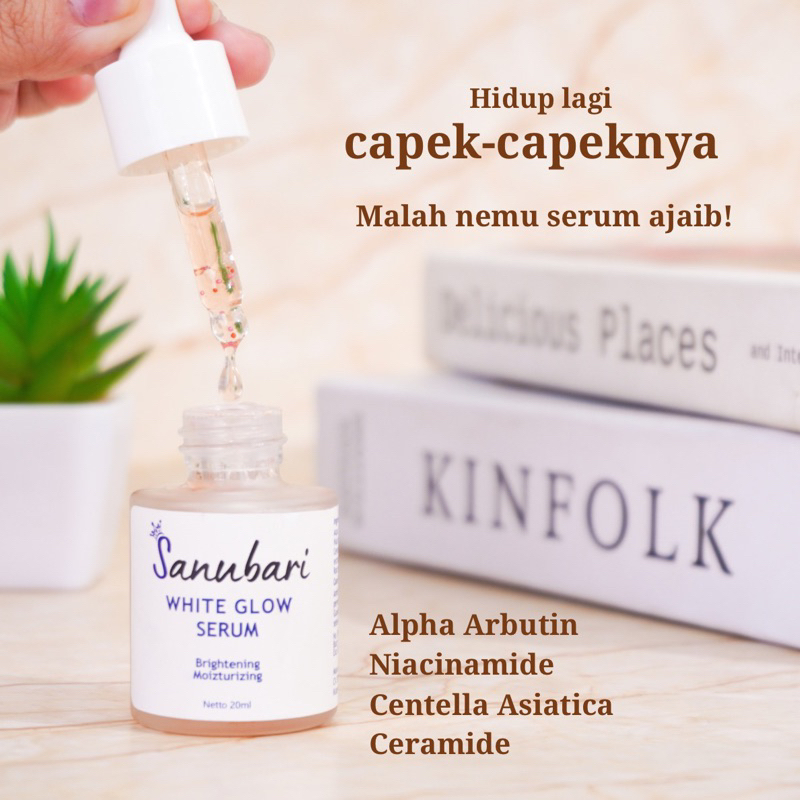 SANUBARI SKINCARE WHITE GLOW SERUM 20ML CENTELLA NIACINAMIDE [SERUM] [SERUM WAJAH] [PELEMBAB WAJAH] 