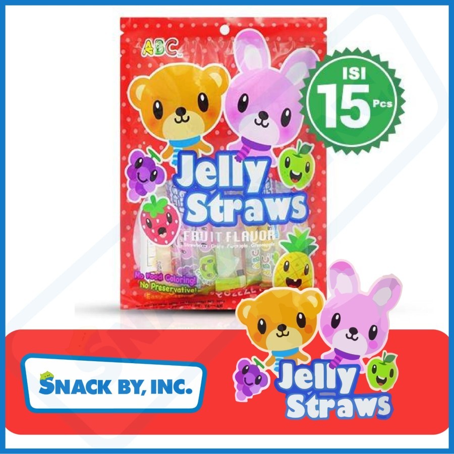 

[isi 15 Pc] ABC Jelly Fruit Straws - Jeli Buah Aneka Rasa Korea