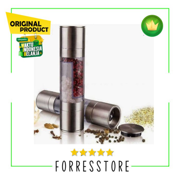 

Jual Salt/Pepper Grinder/Botol Penggiling Lada Hitam garam Merica Dual Slot Murah
