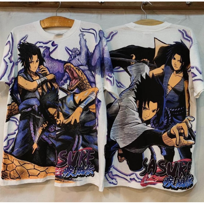 OVERSIZE T-SHIRT BOOTLEG TAG WILD OATS “ Uchiha Sasuke White”