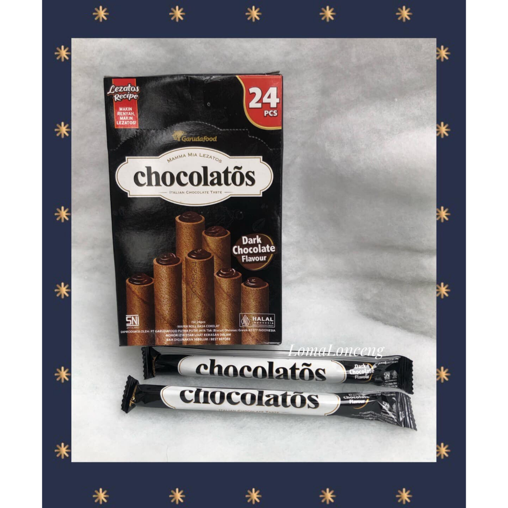 

Chocolatos Wafer Roll Dark 24pcs