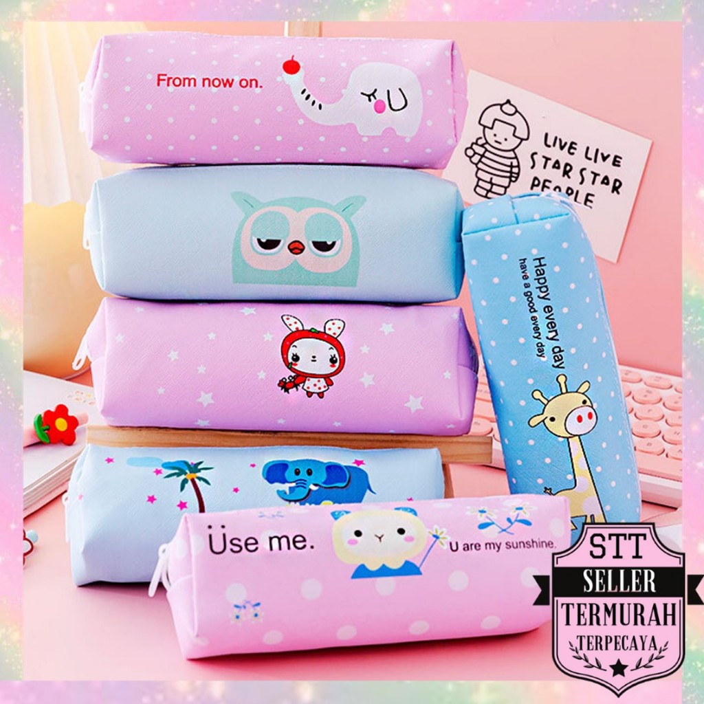 

STT Tempat Pensil Pulpen Karakter Hewan Lucu Kotak Pensil Serbaguna Motif Animal Dompet pouch make up kosmetik wanita