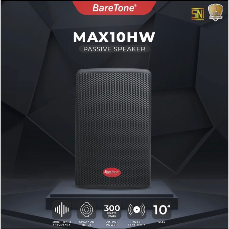 BARETONE SPEAKER PASIF 10 INCH MAX10HW