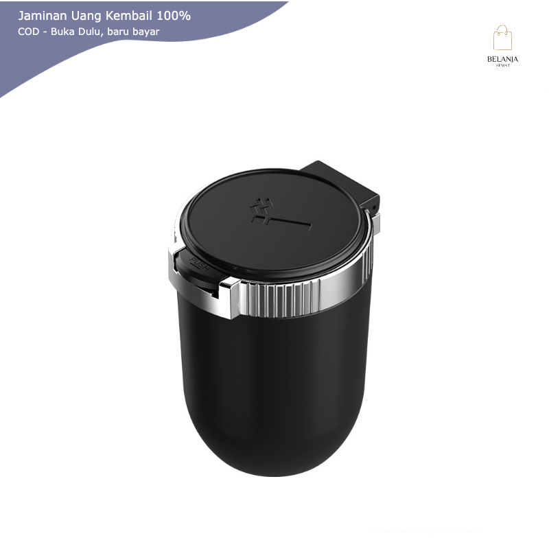 Asbak Rokok Mobil Car Ashtray LED Light Detachable  Black