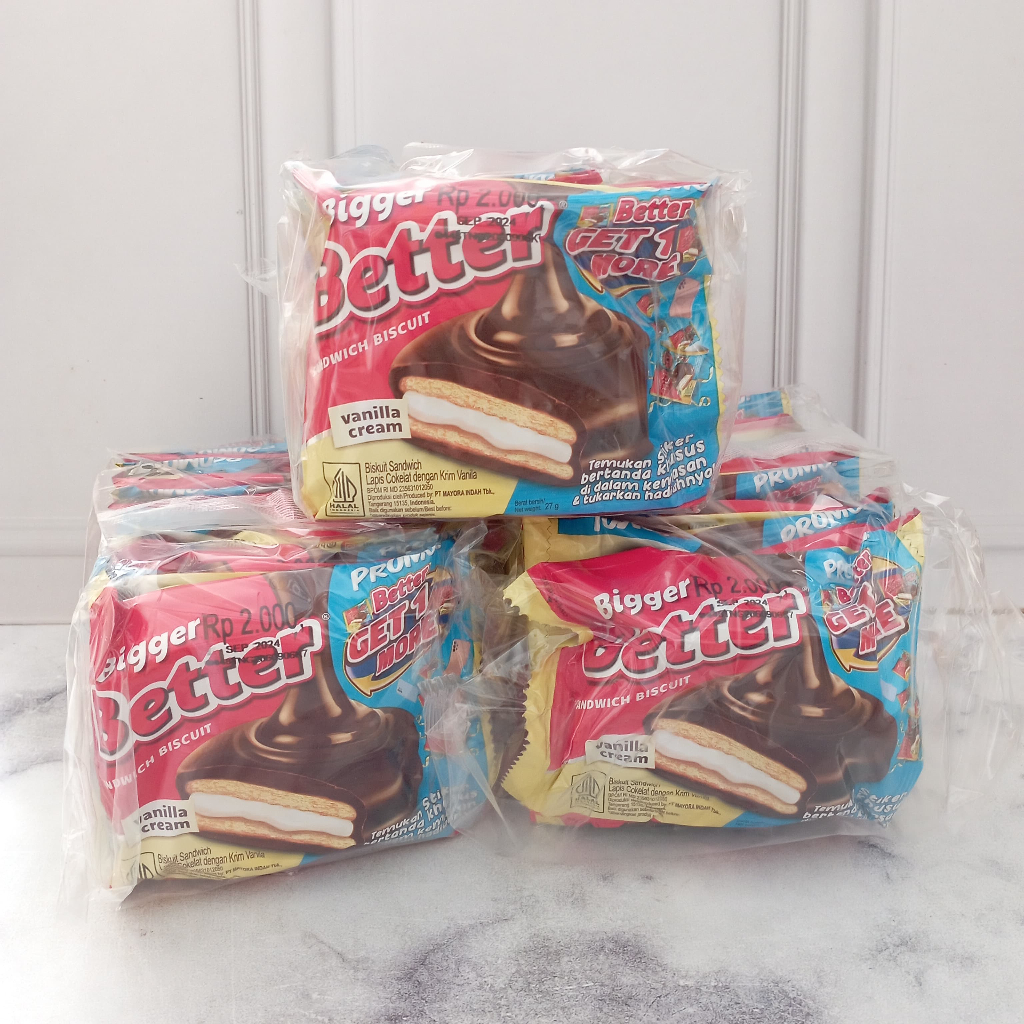 

BETTER BIGGER VANILLA CREAM 10 PACK - Bigger Better/Biskuit Better/Better Sandwich/Sandwich Biscuit/Better Sandwich Vanilla Cream