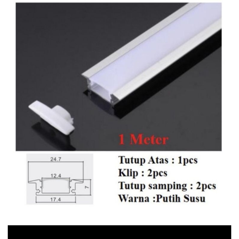 cover/kap/housing aluminium type YW shape/U sayap 1 meter/100cm