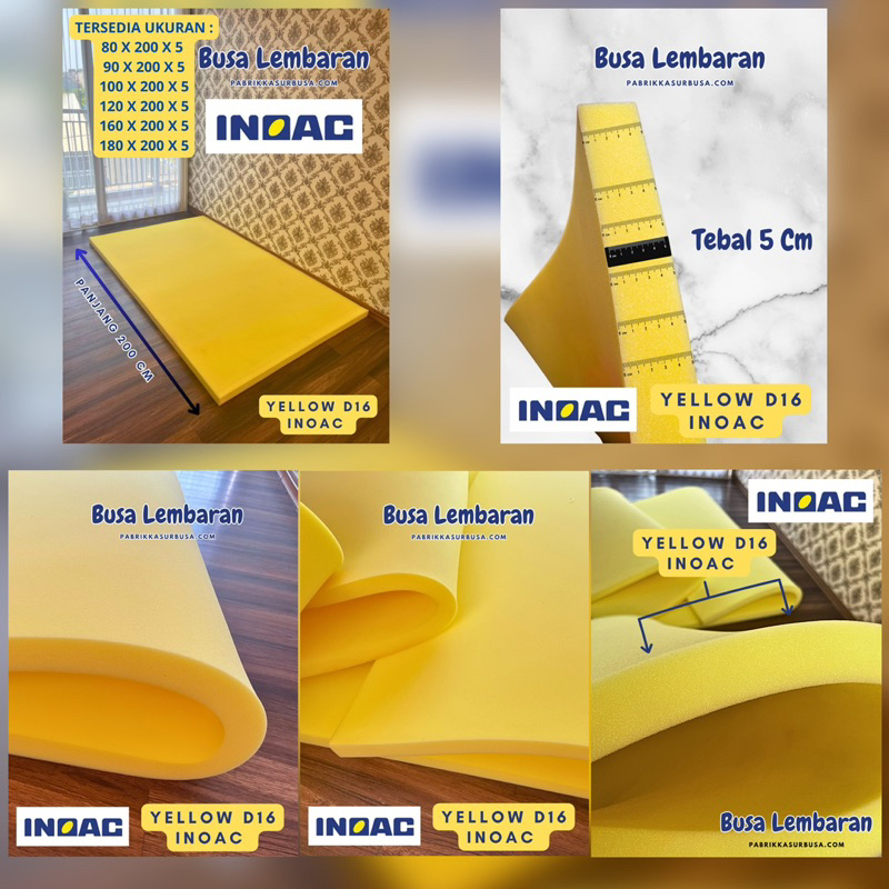 Busa Lembaran INOAC / Busa Sentian / Busa Centian 120x200 , 140x200 , 160x200