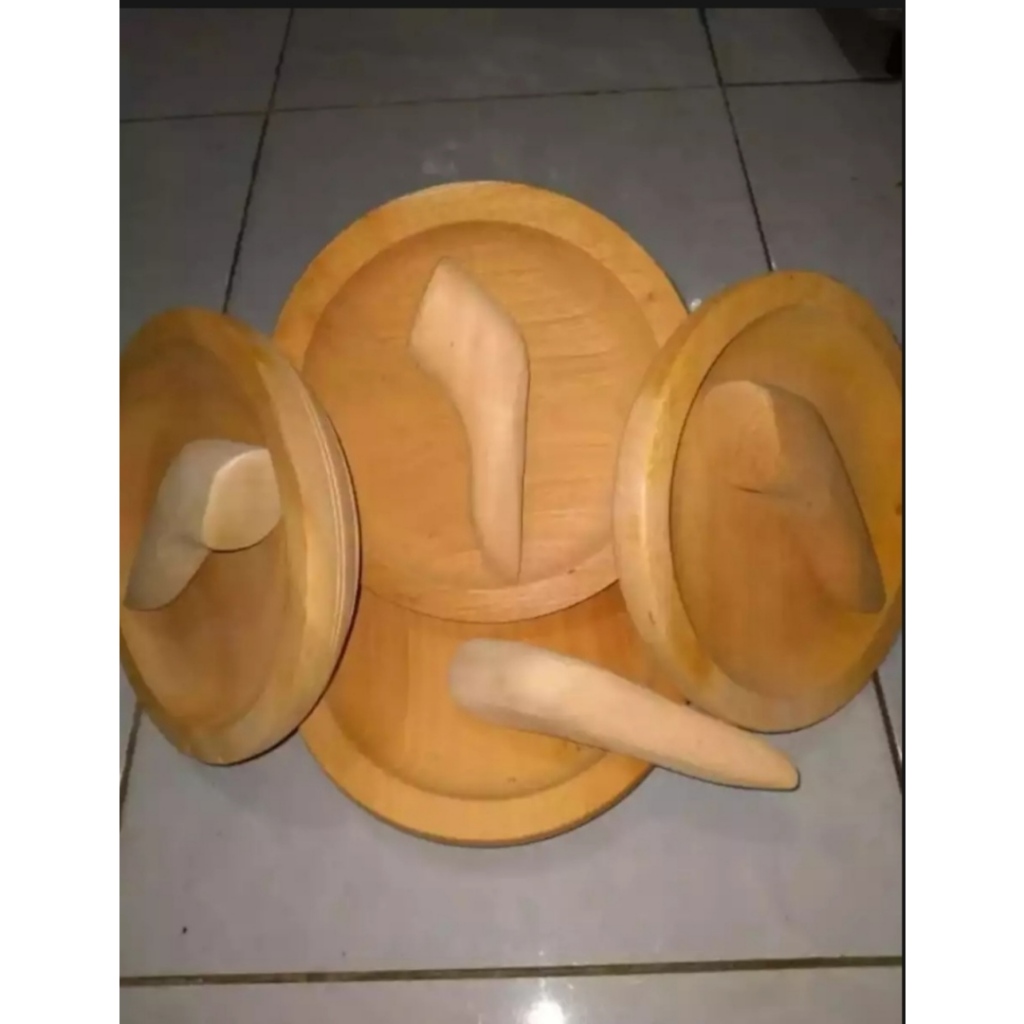 COBEK KAYU 18CM + ULEKAN