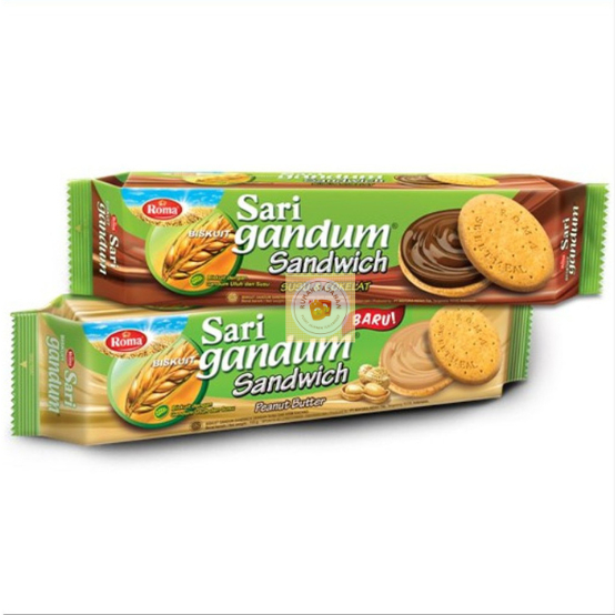 

Biskuit Sari Gandum Roma 115gr Susu Coklat / Peanut Butter