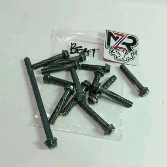 BAUD BLOK MESIN BEAT 14 BIJI//BAUT BLOCK CVT HONDA BEAT SCOOPY SPACY VARIO 110 FI INJEKSI/KARBU BEAT