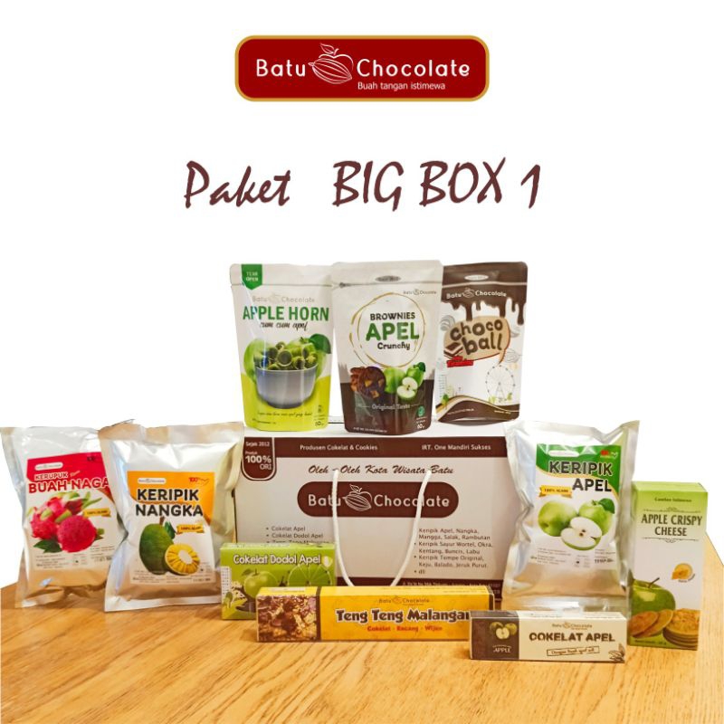 

Paket Oleh oleh BIG BOX 1 - isi 10 pcs Bonus Box Oleh-oleh - Oleh Oleh Khas Malang Batu