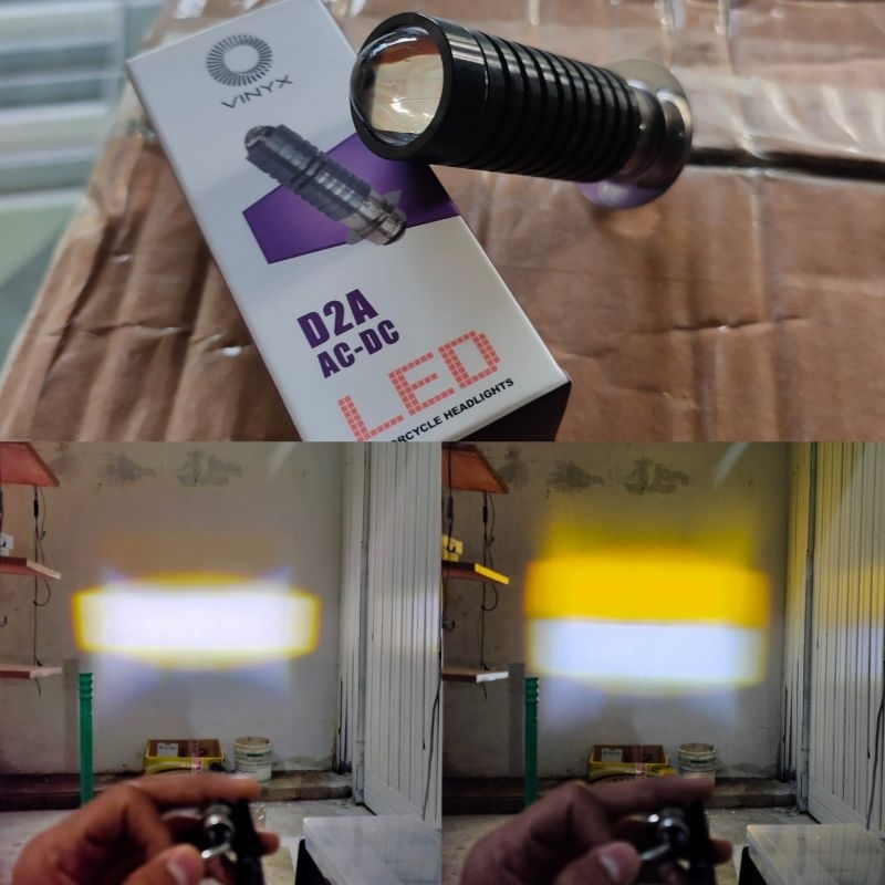Led Laser Lampu Utama Headlamp Motor Vinyx Hi Lo Soket H6