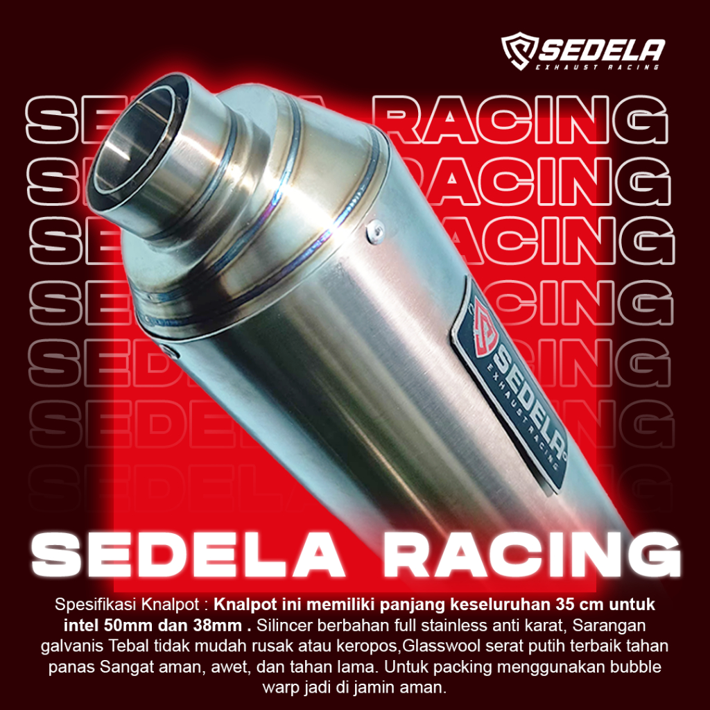 Knalpot Standar Racing NMAX AEROX VARIO PCX ADV PCX SEDELA RACING EXHAUST TITAN