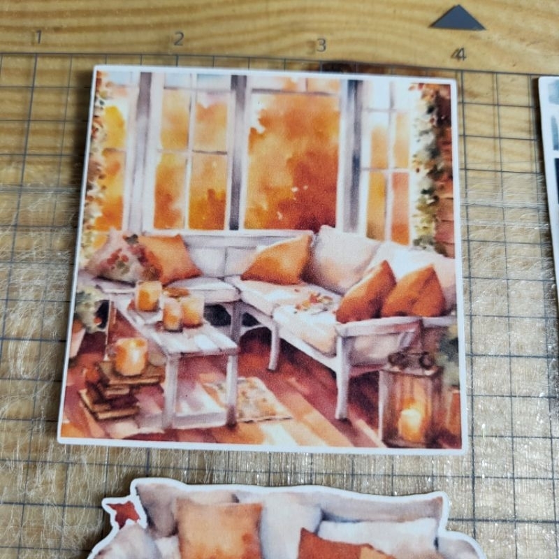 

11 pcs sticker BG autumn cottage core 1 bahan deco Journaling, bujo, Scrapbooking