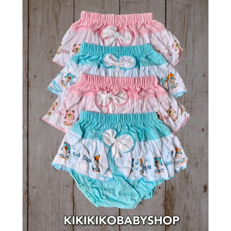finka  (( 2pcs)) celana dalam bayi finka rok celana warna tisue