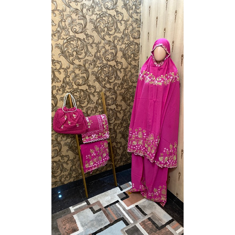 mukena lamaran mutiara set sejadah premium exclusive - Nabila Collection