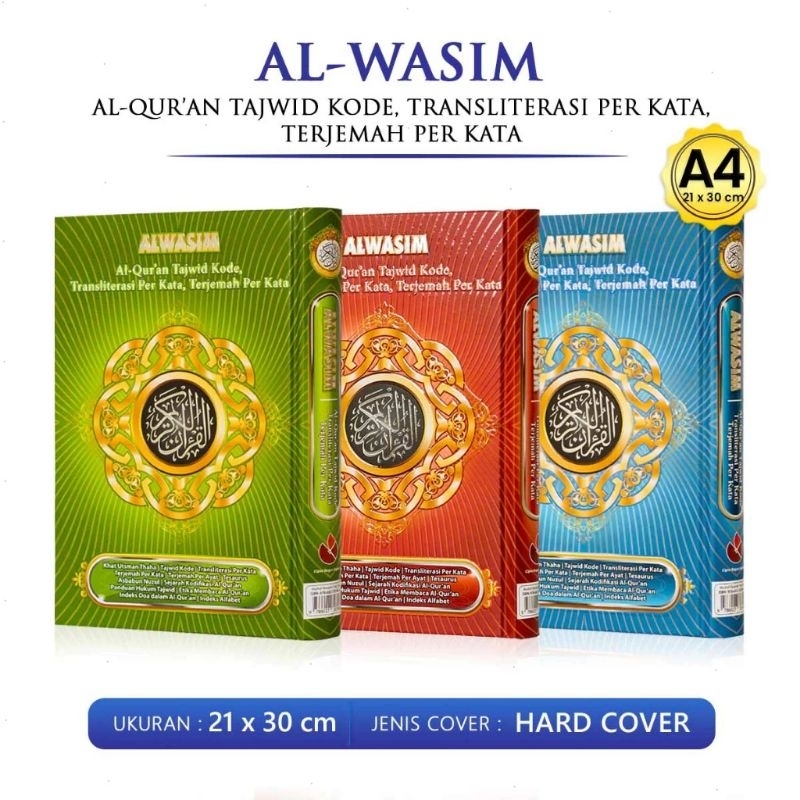Alquran Terjemahan dan Tajwid Alquran Al Wasim Latin Perkata A4