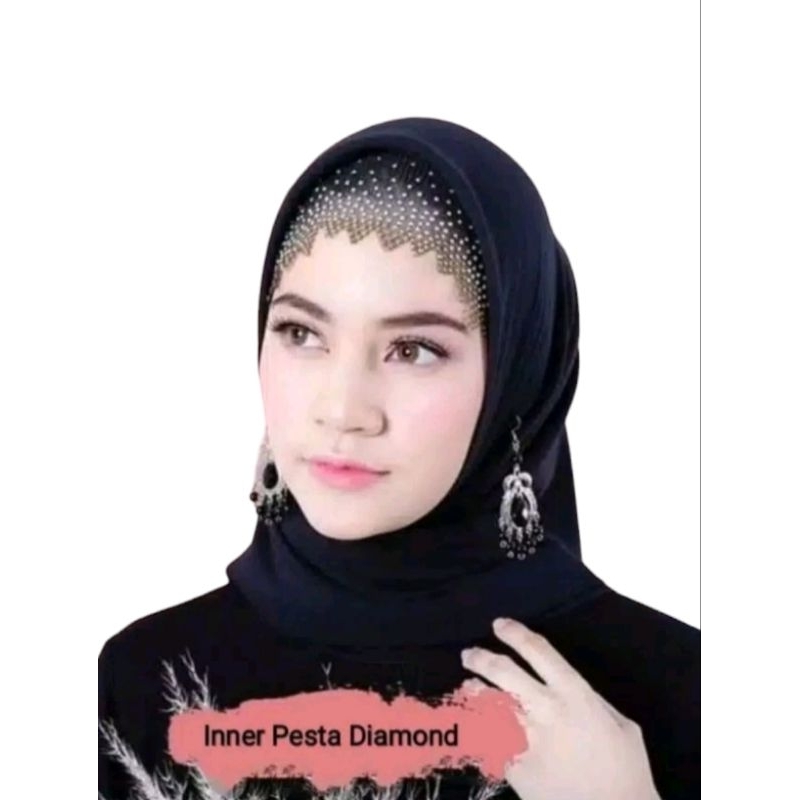 Iner Pesta Ciput zizzag daleman hijab inner diamond