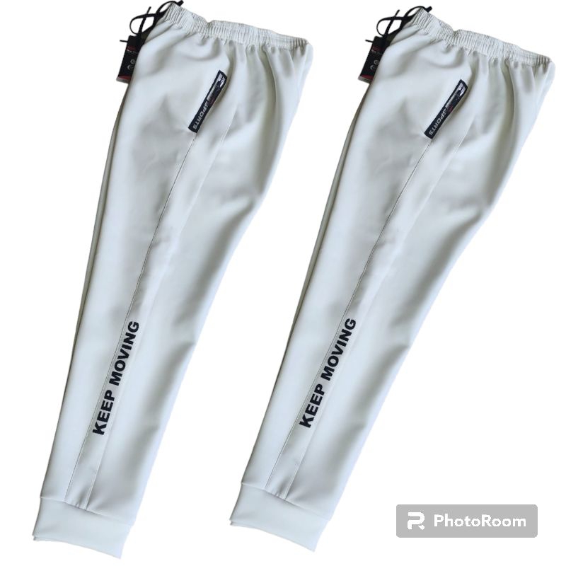 Raja obral sport Celana training wanita gym senam yoga putih tebal