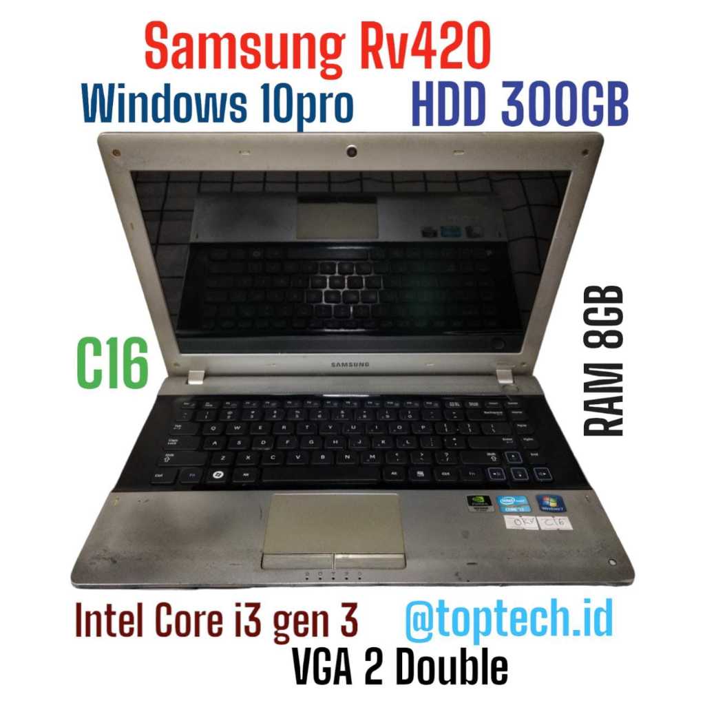 (C16)LAPTOP SAMSUNG RV420 RAM 8GB HDD 300GB