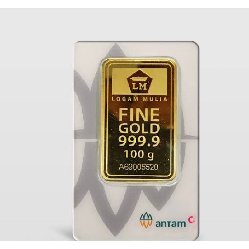 Mas Antam press 100gr logam mulia antam perhiasan cantik wanita 100% real