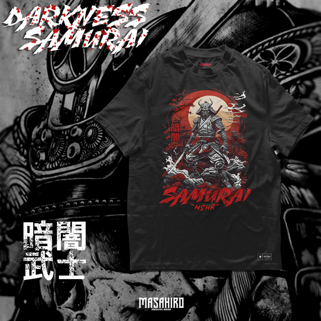 MASAHIRO CLOTH | KAOS / TSHIRT HALLOWEEN SERIES | DARKNESS SAMURAI