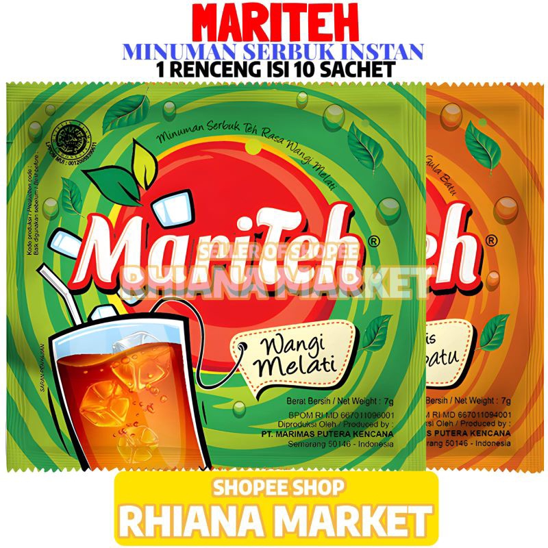 

Minuman Serbuk Instan Mariteh 1 Renceng Isi 10 Sachet