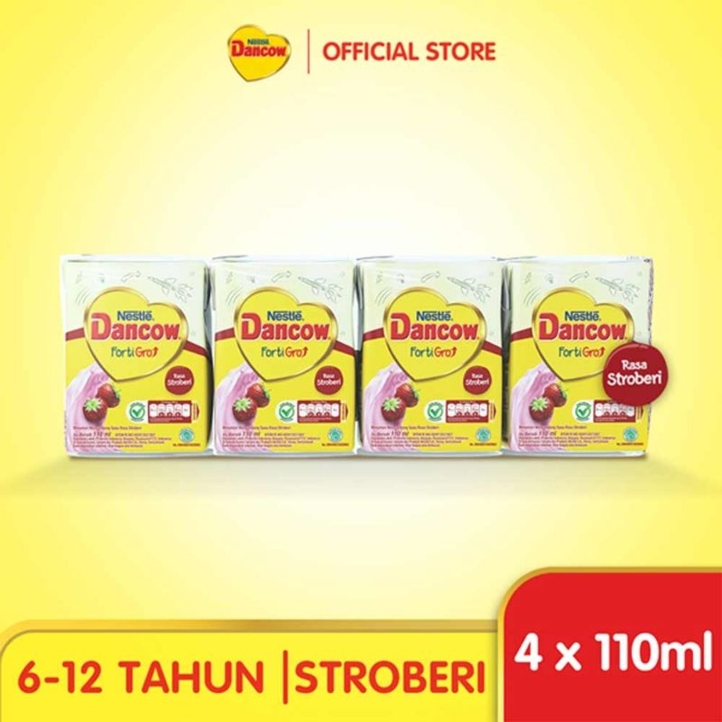 

Nestle Dancow Fortigro Susu Uht Anak Rasa Stroberi 4X110mL