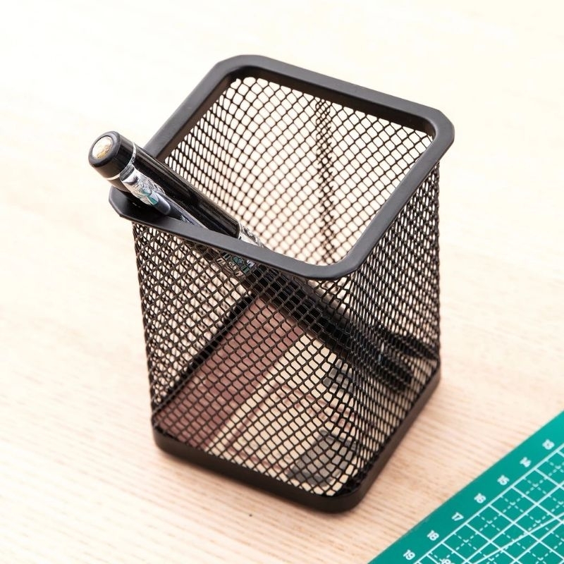 

V-TEC Desk Set Pen Holder Tempat alat Tulis Jaring Jala 804/B Hitam - Anti Karat