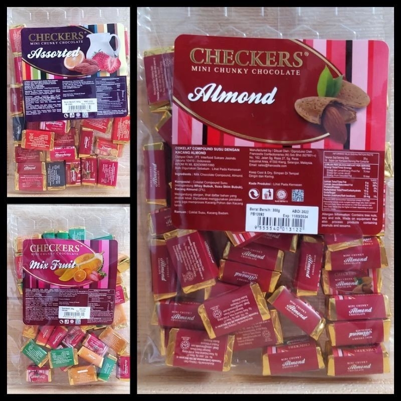 

CHECKERS MINI CHUNKY CHOCOLATE 300g coklat import_coklat halal_coklat murah