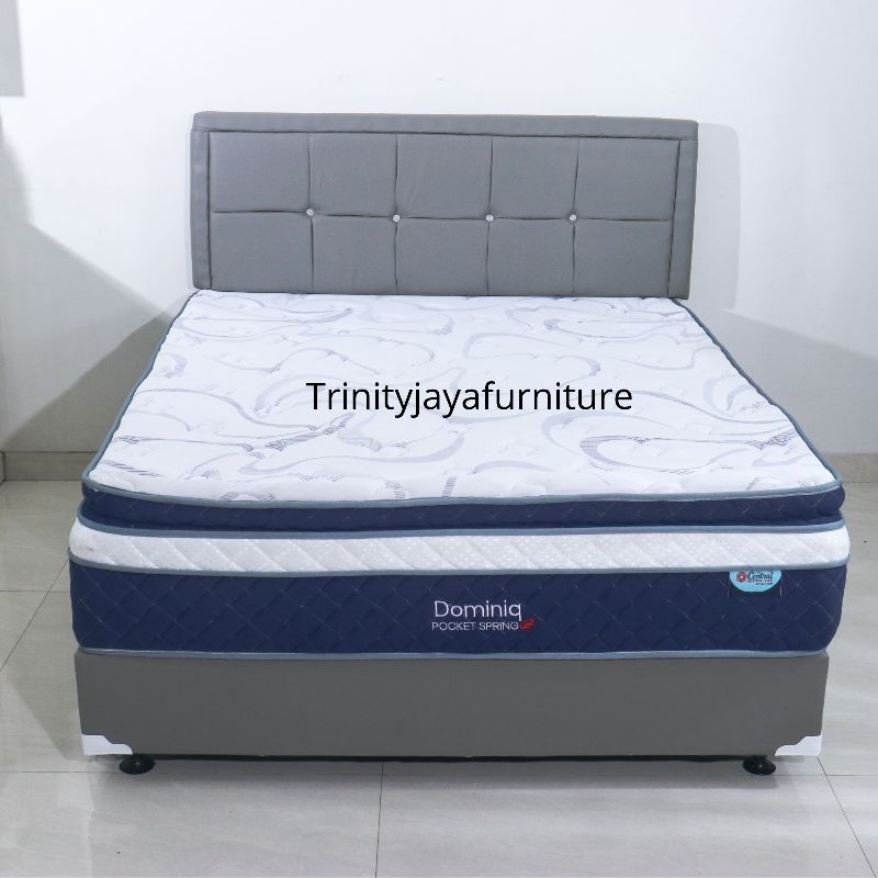 Springbed Matras Dipan Sandaran Set Central Dominiq Pocket spring/trinityjayafurniture