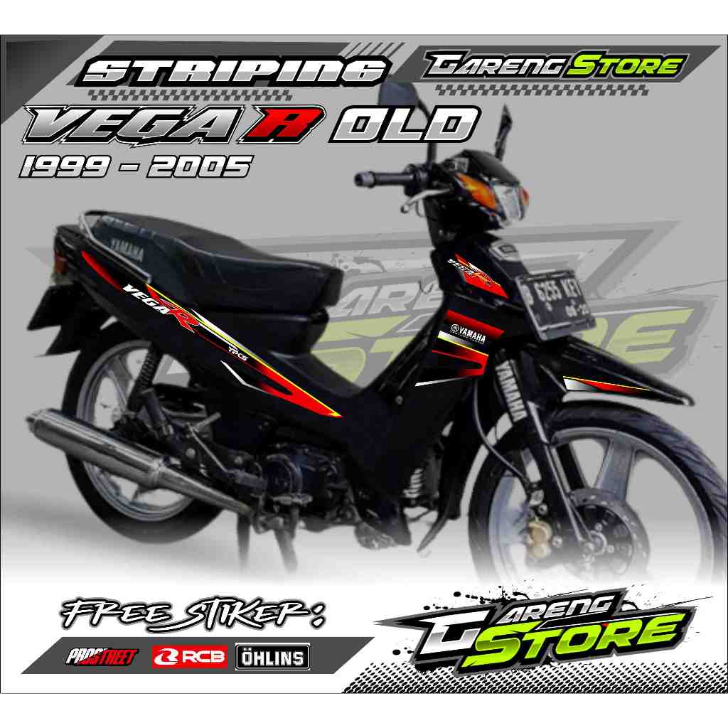 STRIPING VARIASI YAMAHA VEGA R OLD / STICKER VARIASI VEGA R LAMA