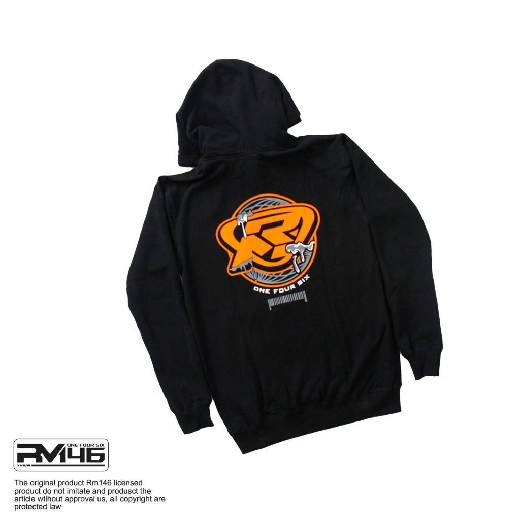 RM146 Hoodie Orange Eart Hitam Oren Sweater Jumper Pria
