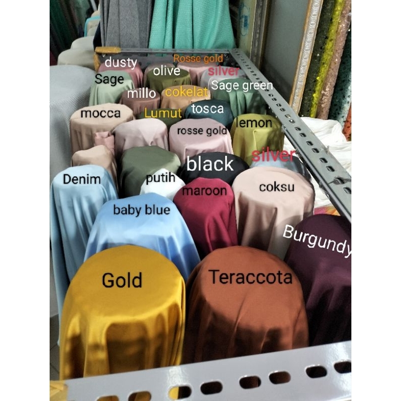 Bahan Kain Armany silk Polos /Armany silk premium