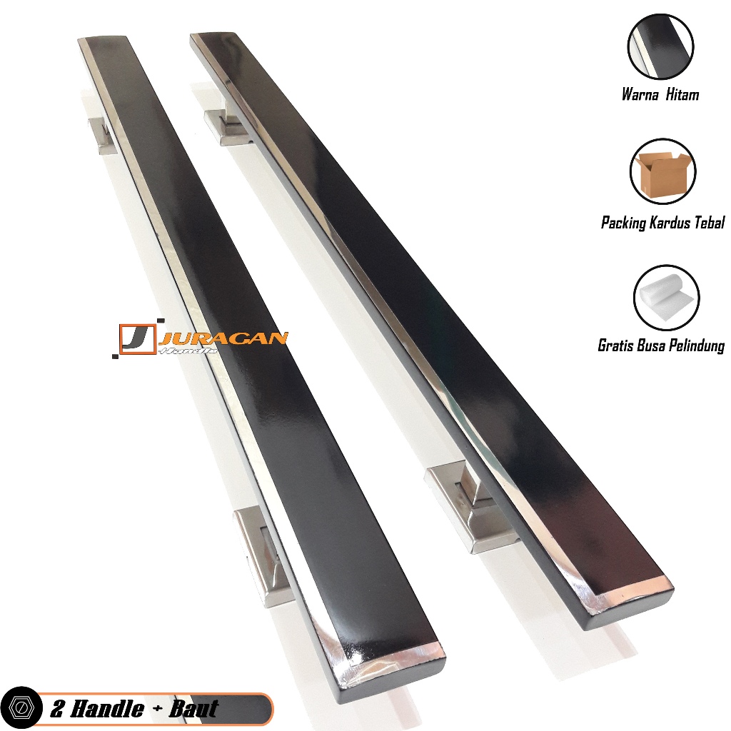 Pegangan Pintu MInimalis Modern 60 cm Handle Pintu Warna Hitam Elegan Gagang Pintu Terbaru