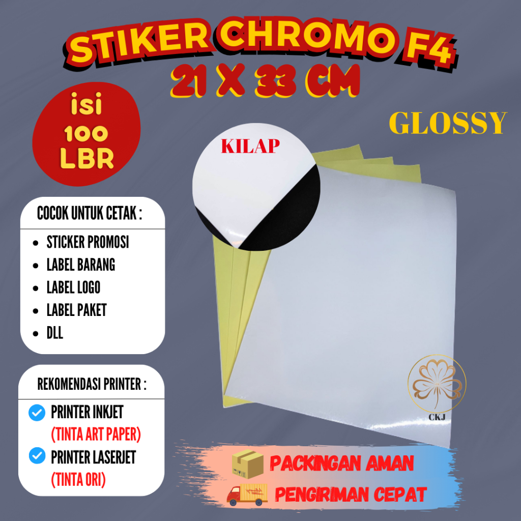 

STIKER CHROMO F4 / KERTAS STICKER F4