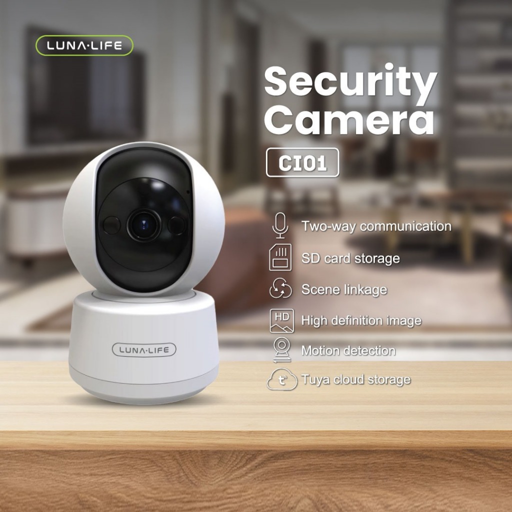 LUNA LIFE Smart CCTV WIFI Indoor IP Camera CCTV 3MP 360°