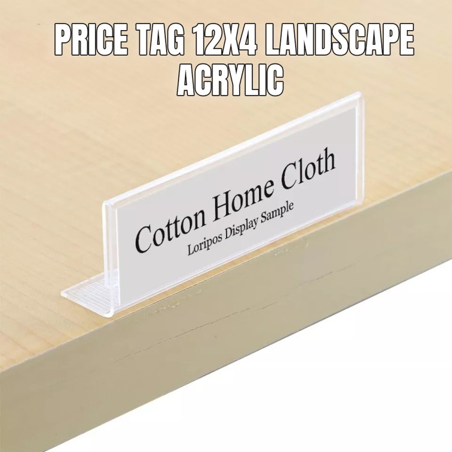 

Price Tag Acrylic Small Size 12x4 / Label Nama Akrilik Ukuran Kecil