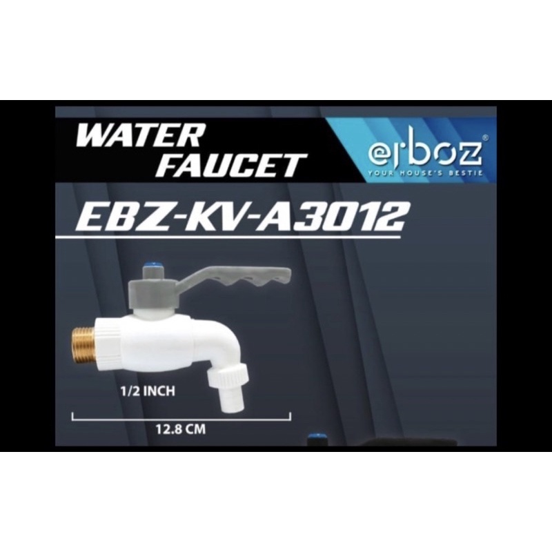 Kran Jumbo Drat Kuningan ERBOZ VPR / Kran Tembok PVC ERBOZ ARS VPR 1/2”