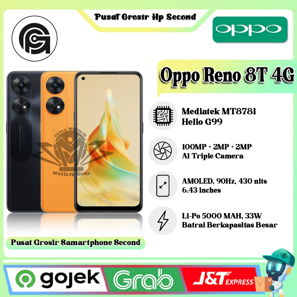 Oppo Reno 8T 4G | 5G Ram 8/128GB | Ram 8/256GB (Second)