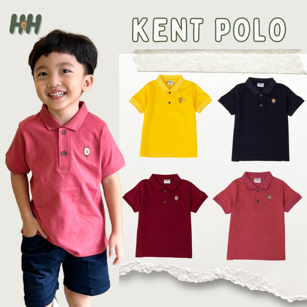 Baju Polo Anak Kaos Kerah laki laki cowok 2 - 10 tahun Model KENT by HANHEL
