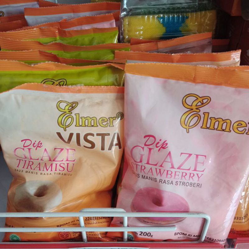 

Glaze elmer 200gr, dark ,tiramisu, greentea, strobery, taro