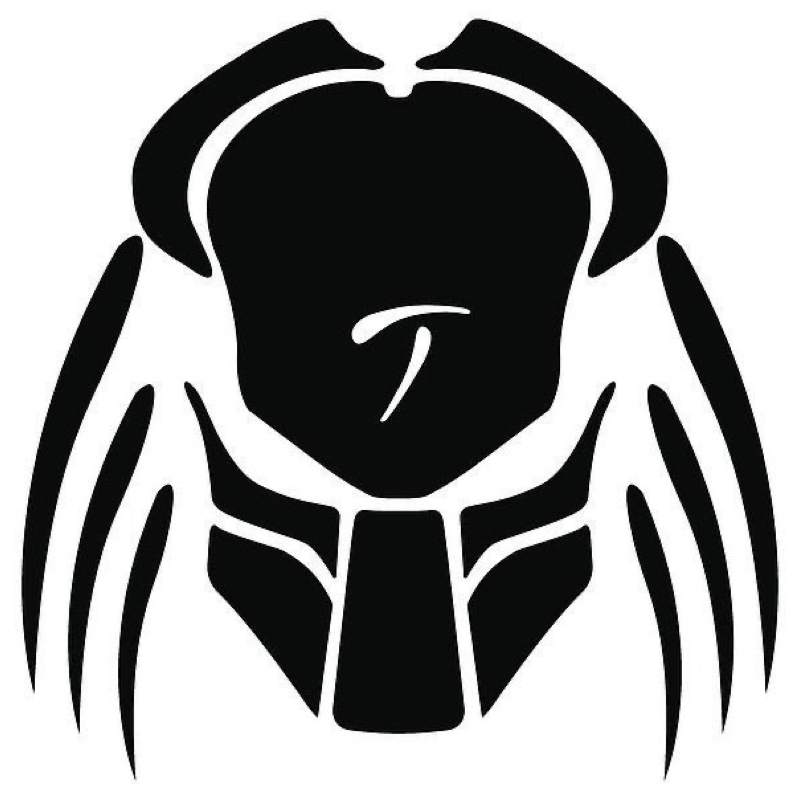 0363 sticker logo predator, stiker cutting predator