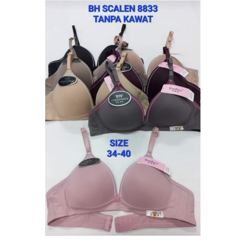 SCALEN | 34A-40A | Bra Tanpa Kawat Scalen 8833 | Busa Standar