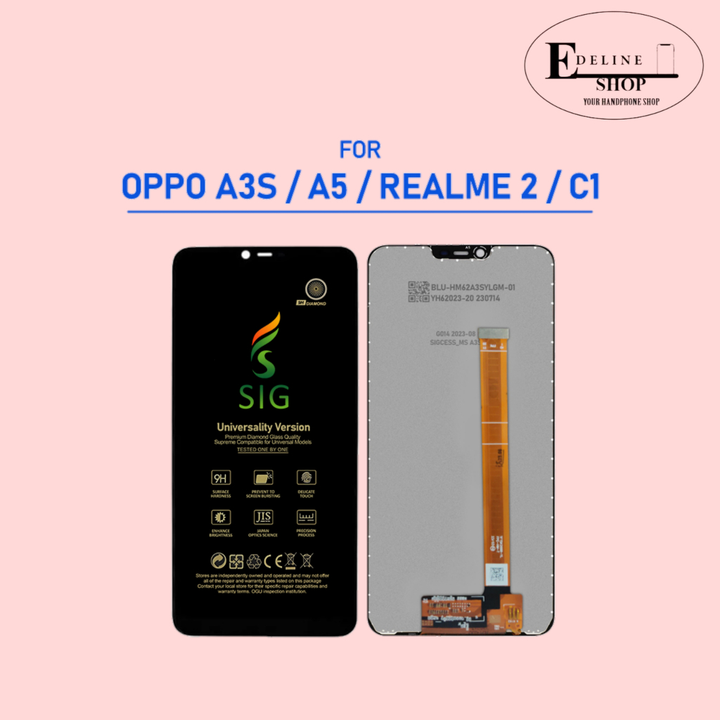 LCD OPPO A3S / LCD TOUCHSCREEN OPPO A3S / OPPO A5 / REALME 2 / REALME C1 COMPLETE ORIGINAL