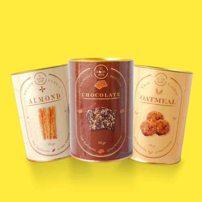 

THE GOOD BITE - Bundling Hemat 3 Rasa Oatmeal Cookies Brownies Crispy Pillow Puff Almond